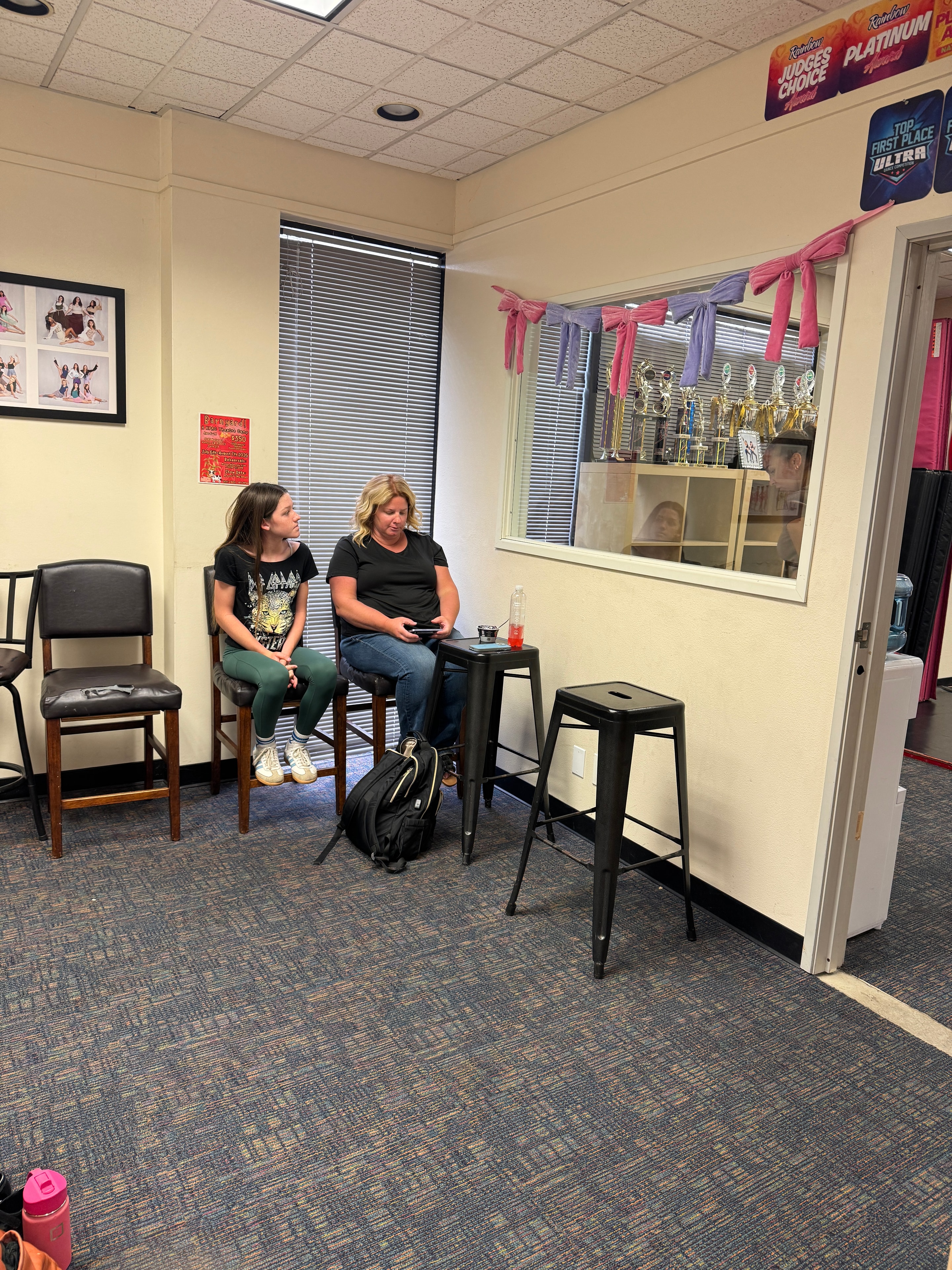 Parents and students in the KPAC lobby